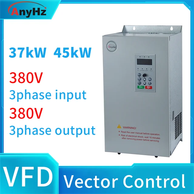 Vector 380v 3phase inverter vfd 37kw 50hp,45kw(60hp) variable frequency drive g/p frequency converter for fan/water pump
