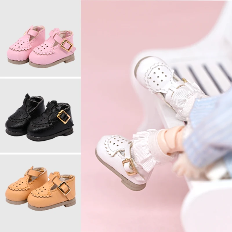 Ob11 Doll Shoes 1/12BJD Casual Uniform Style Leather Shoes GSC Clay Doll Dress Accessories Ymy Molly Obitsu 11 Doll Shoes