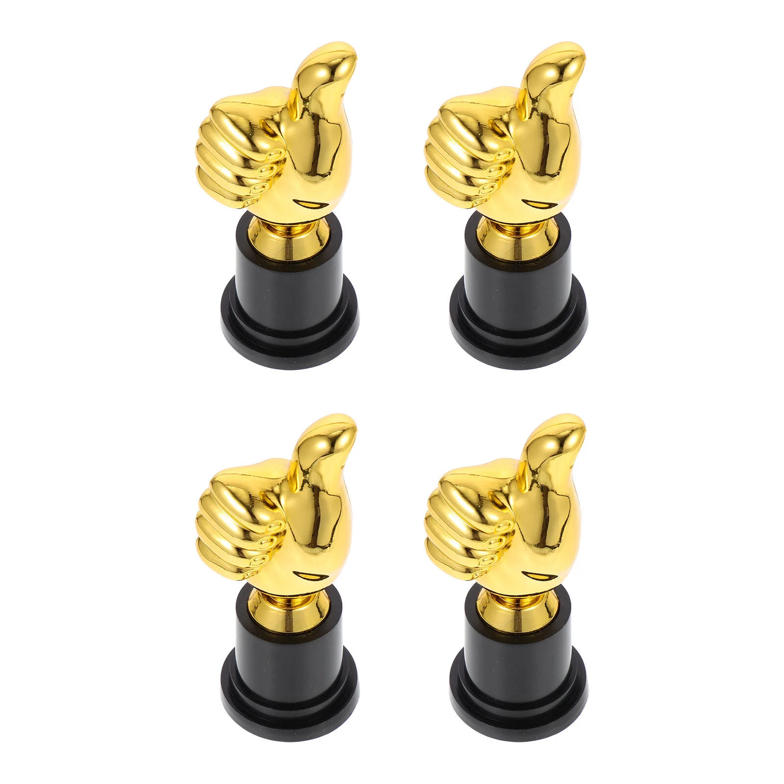 

4 Pcs Kids Awesome Trophy Baseball Trophies Thumb Model Gold Decor Competition Plastic Encouragement Student Awards Prizes