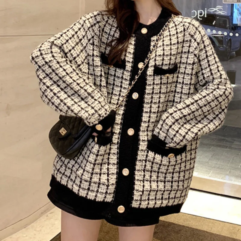 Вязаный кардиган Xiaoxiangfeng Женский весенне-осенний с морским вкусом новинка 2021