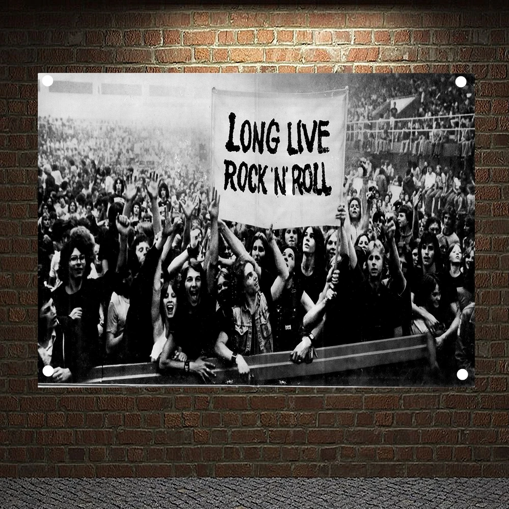 Рок-музыкальные баннеры флаги настенная Картина на холсте винтажные музыкальные