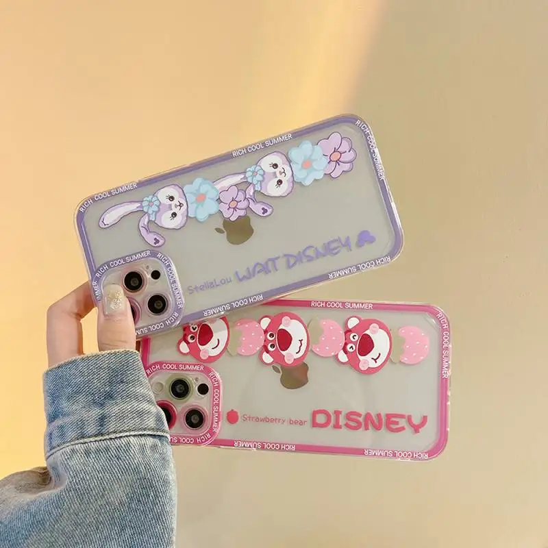 

Disney Cute StellaLou and Lotso Phone Case for iPhone X XR XS 7 8 Plus 11 12 13 pro MAX 13mini cover