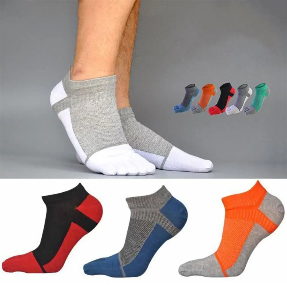 

Pure Cotton Five Finger Men Socks Sports Breathable Comfortable Shaping Anti Friction Male Hosiery EU 38-44