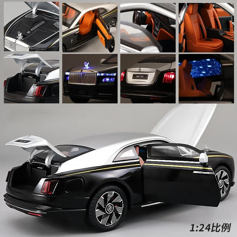 Модель литая металлическая автомобиля 1:24 Rolls Royce Spectre Starlight Headliner игрушки для детей