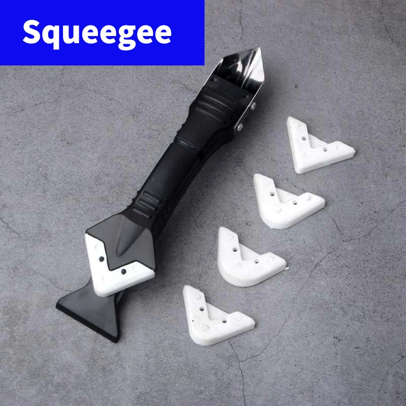 

3 In1 Glass Glue Angle Scraper Caulking Silicone Tool Shovel Binder Rubber Shovel Remover Angle Seam Spatula Home Repair Tools
