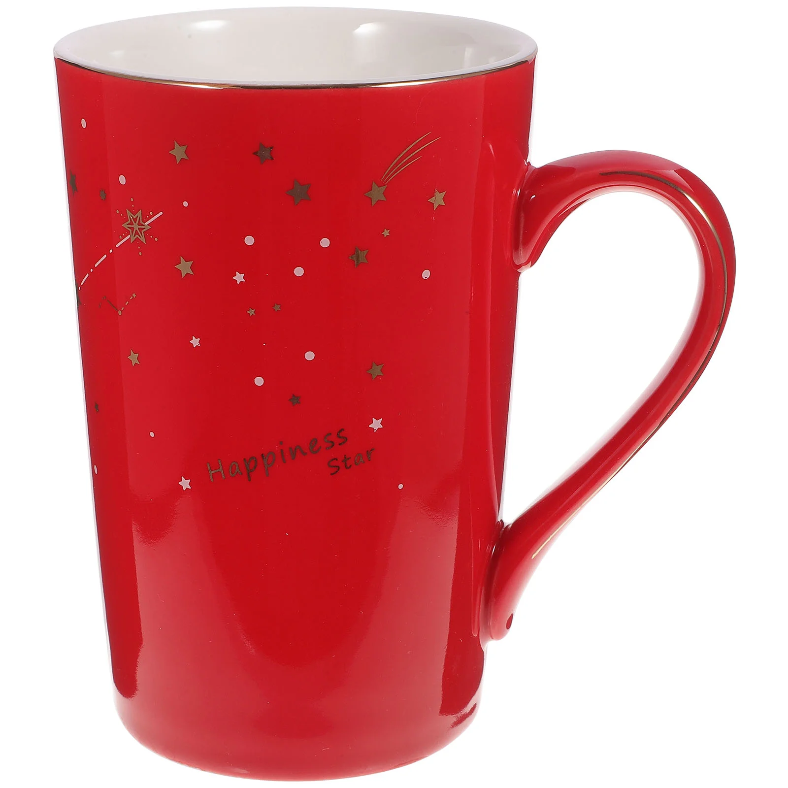 

Water Cup Mug Coffeedesktop Resistant Red Decorative Handheld Daily Heat Use Handle Household Drinking Mugs