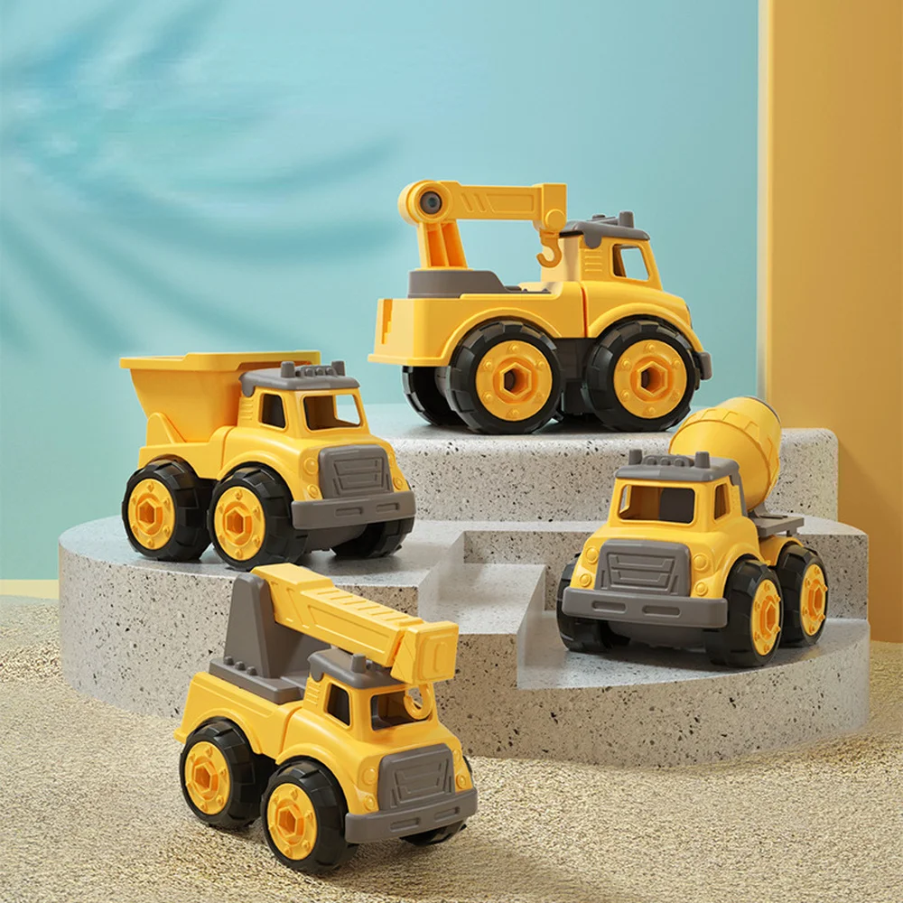 

Kids Engineering Vehicle Toys Plastic Construction Excavator Dump Truck Bulldozer Models Inertia Pull Back Car Toy Car Boys Gift