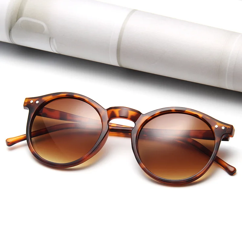 Очки солнцезащитные женские круглые винтажные модные зеркальные солнечные очки