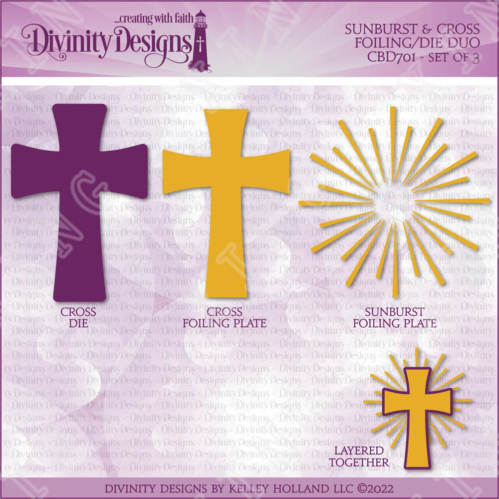 

Easter New Sunburst Cross Solid Hot Foil Plate Scrapbook Diary Decoration Stencil Embossing Template Diy Greeting Card Handmade