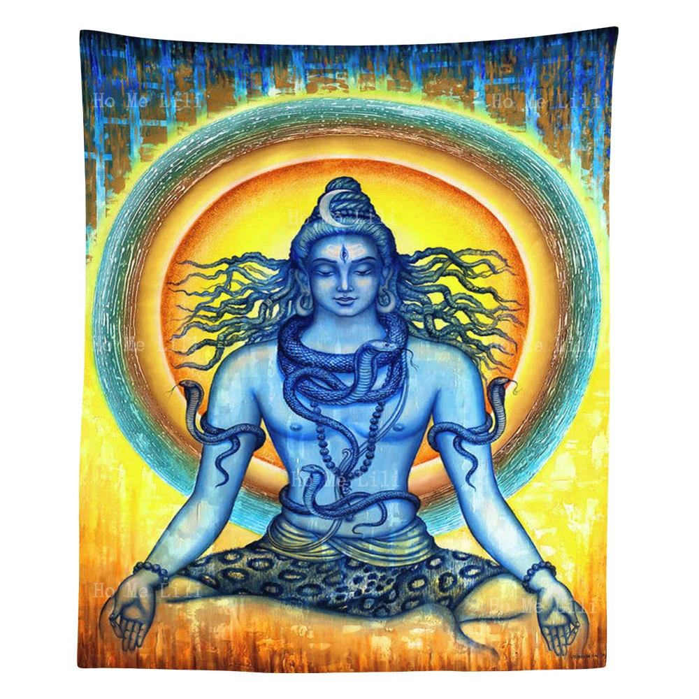 

Indian Mother Kali Goddess Lord Shiva Mahakal Parvati Hindu Art Tapestry By Ho Me Lili For Livingroom Home Wall Decor