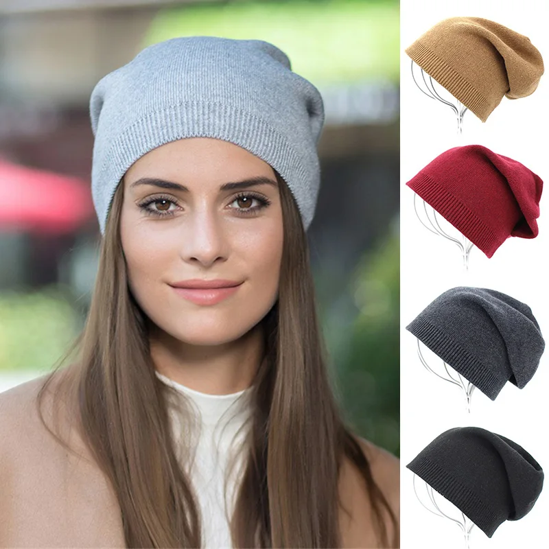 

Knitted Thin Knitted Sweater Hat Ladies Autumn And Winter Warm Pullover Hat European And American Solid Color Hat Gift 2023