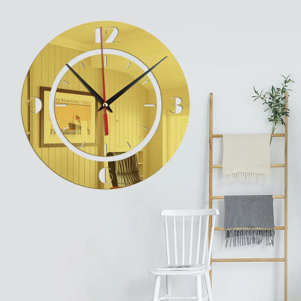 

Simple and creative acrylic digital wall clock home personality style art clock background decorative wall clock fun clock
