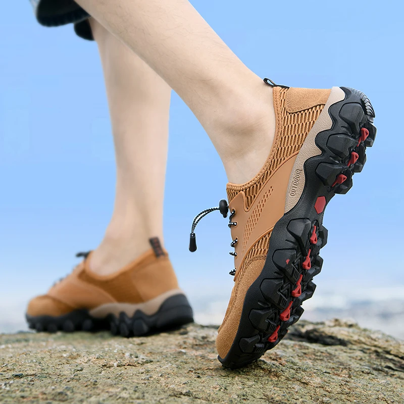

Мужские летние кроссовки, дышащие, легкие, для активного отдыха, Мокасины, Треккинговая обувь