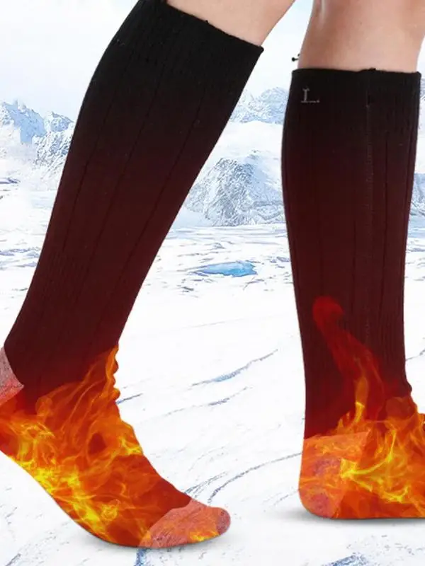 

Winter Electric Heating Socks Rechargeable Adjustable Temperature Warm Heated Socks Foot Warmer Unisex Thermal Socks
