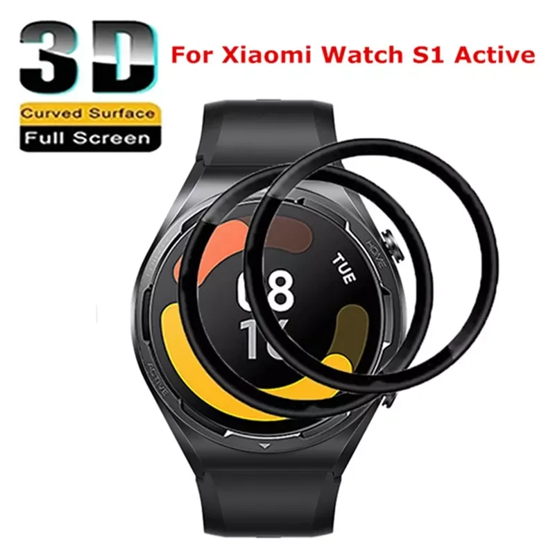 

3D Curved Screen Protector For Xiaomi Watch S1 Active Tempered Glass Protective Film for xiaomi mi watch s1 s 1 active Glass