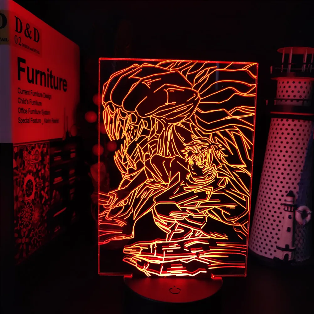 

Otsuka Yuta Anime 3D Night Lights Manga Jujutsu Kaisen Lighting Lampara Collector Xmas Gift LED Bedroom Decorator Illuminator