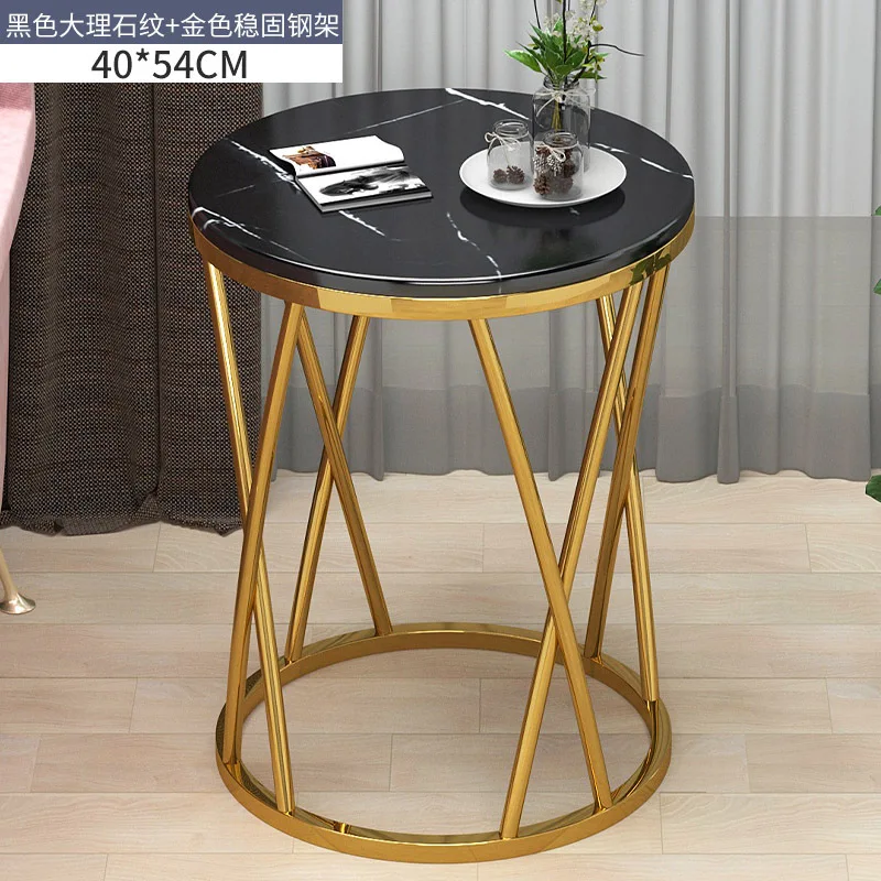 Диван Золотой журнальный столик Мраморная мебель Маленький круглый