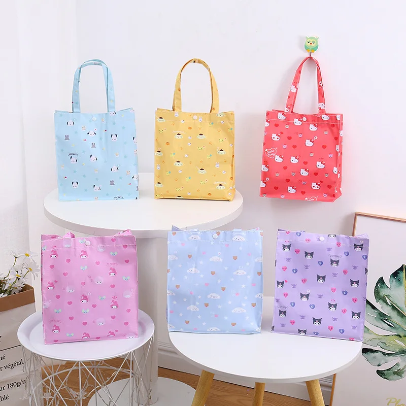

Kawaii Sanrio Kuromi Mymelody Cinnamoroll Insulation Bag Cat Anime Lunch Box Storage Bag Student Bento Bag Plastic Bag Gift Toys