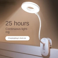clip table lamp touch usb rechargeable lithium battery soft light eye protection dormitory learning reading bedroom lamp