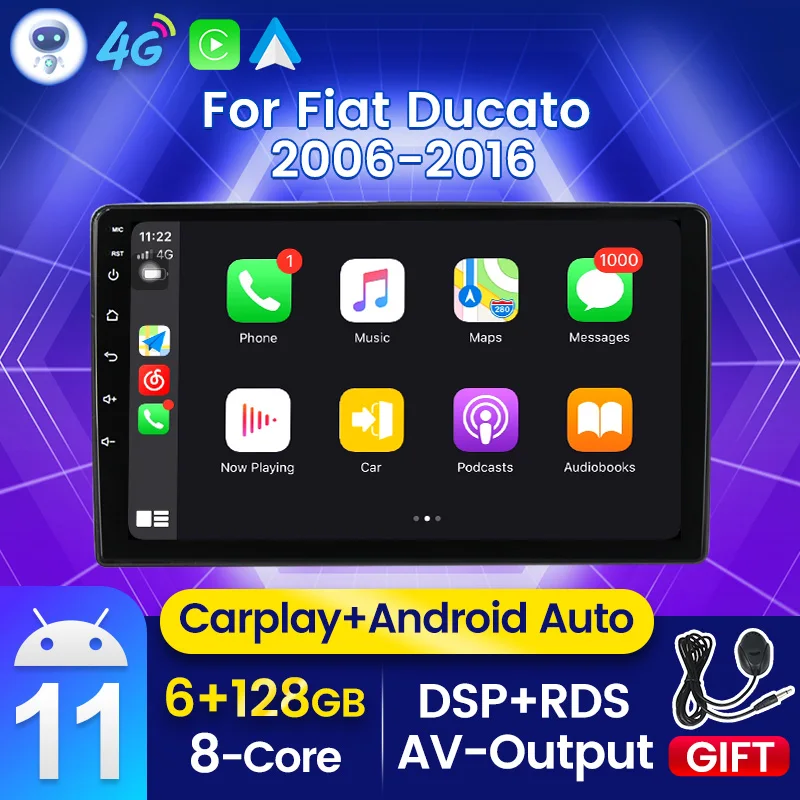 Для Fiat Ducato 3 2006 - 2022 для Peugeot Boxer 2 Citroen Jumper Android автомобильное радио GPS стерео |