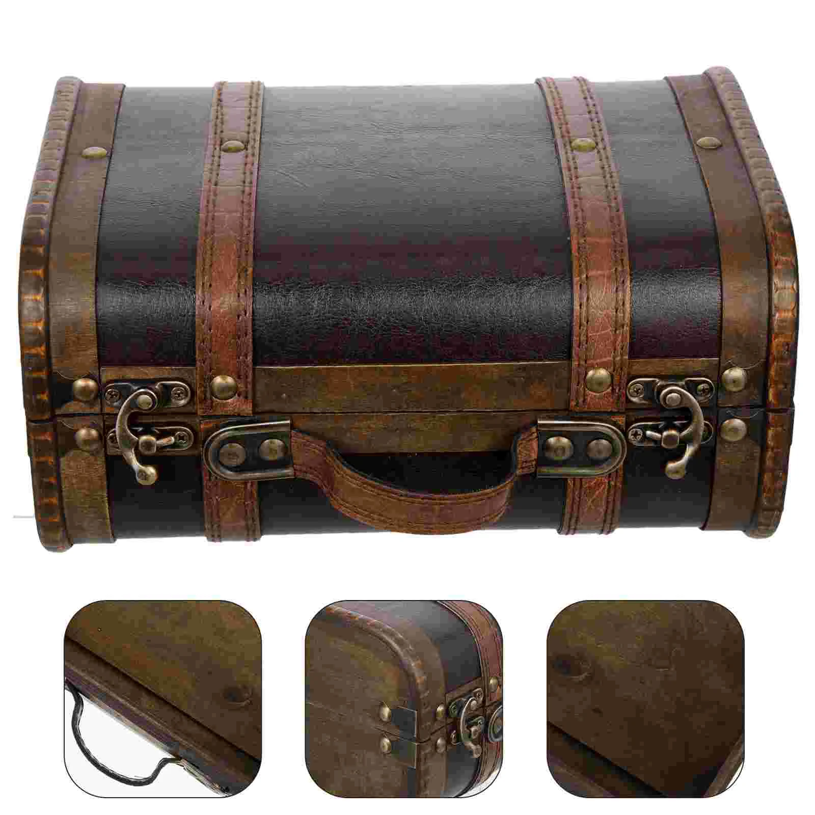 

Jewelry Box Storage Trinket Case Vintage Wooden Retro Wood Container Organizer Decorative