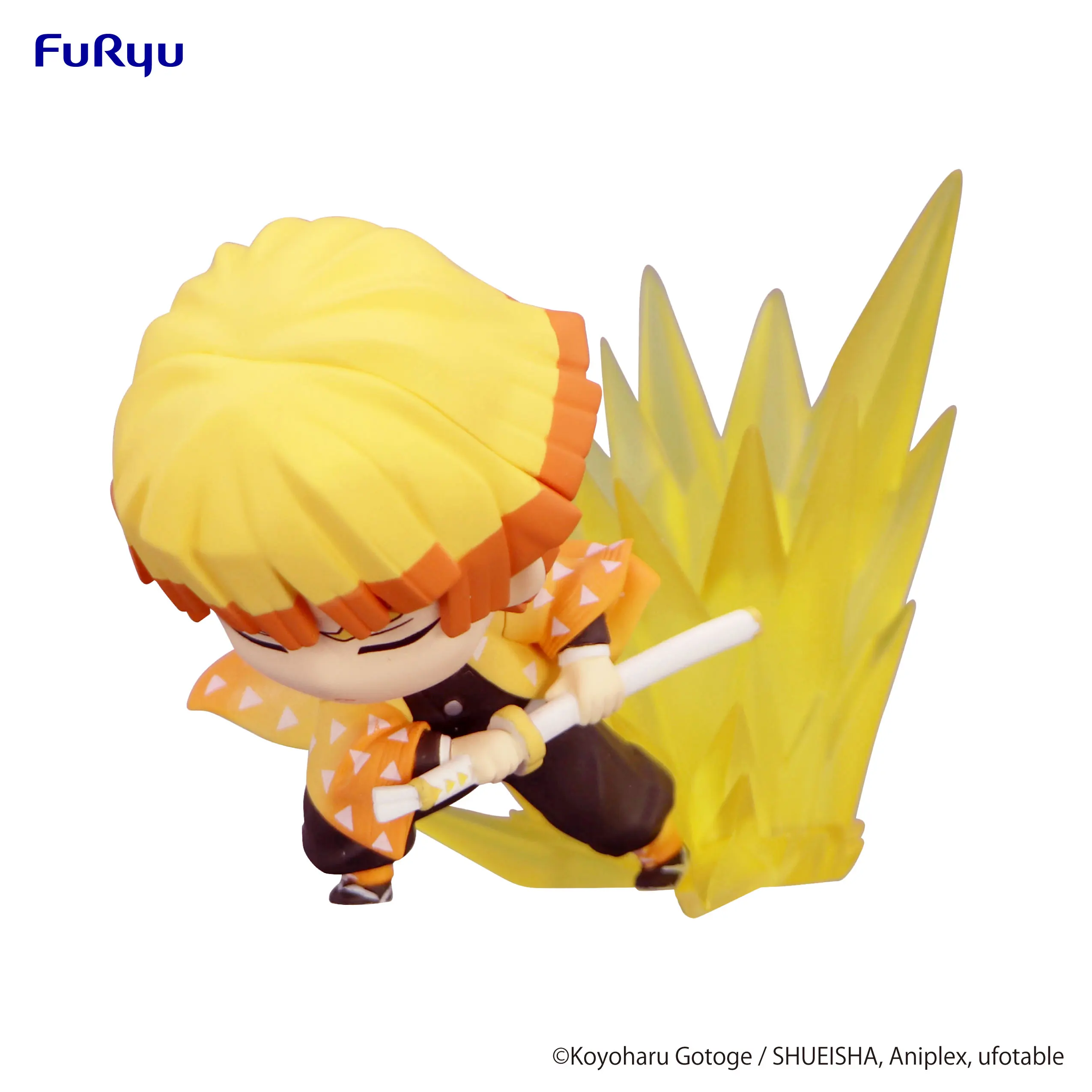 

Pre Sale Original FuRyu Hold Demon Slayer Anime Figure Agatsuma Zenitsu Thunder Breathing Action Model Collectibles Boy Toys Gif