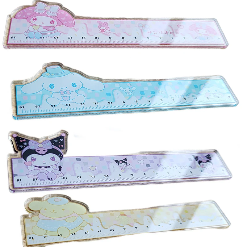 

Sanrioed Anime My Melody Ruler Kawaii Cartoon Figure Cinnamorol Modeling Straight Drawing Tool Student Stationery Supplies Toy