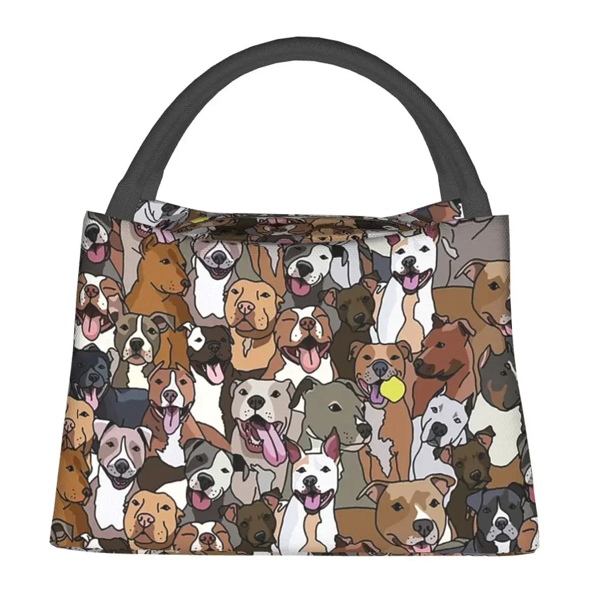 Сумка для обеда Pitbull с изображением собаки Термосумка пикника изоляцией детей и