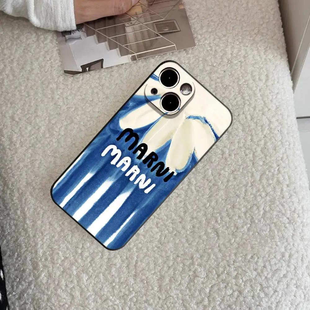 Фото Модный чехол M-Marni для iPhone 17 Air 16 15 14 Plus 13 12 11 Pro Max 16e, противоударный, прозрачный, с HD-защитой задней панели №4