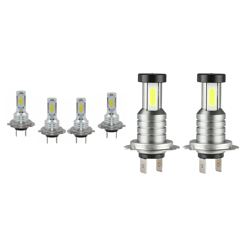 

6 PCS H7 Combo LED Headlight Kit Bulbs High Low Beam 6000K Kit 240W 52000LM & 100W 30000LM