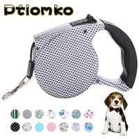 5m pet dog leash automatic retractable traction rope dogs walking running leash dog outdoor gear durable various prints