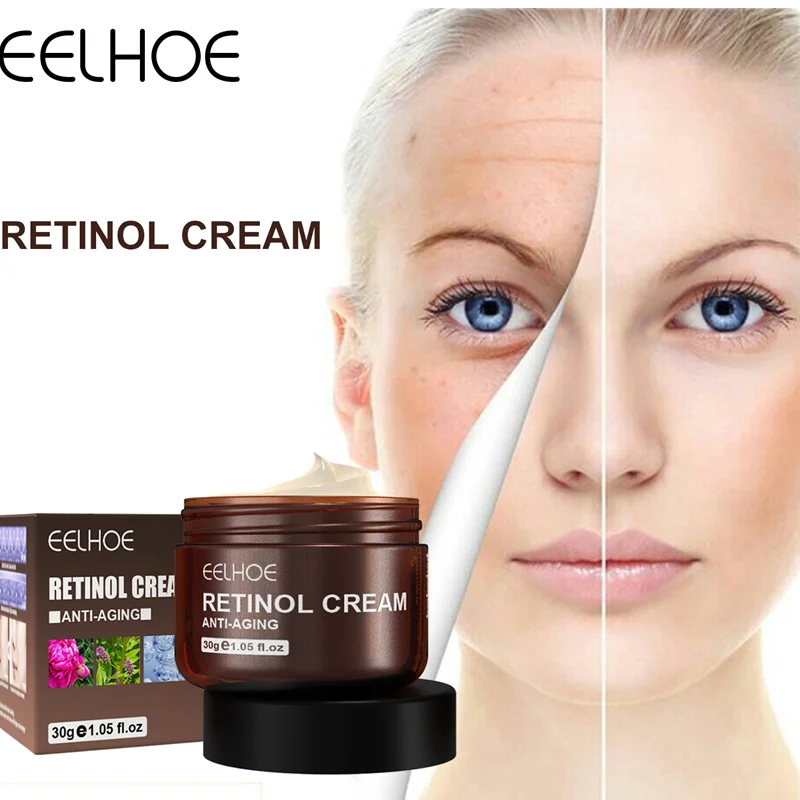 

EELHOE Retinol Face Cream Fade Wrinkles Fine Lines Tight Pull Brighten Skin Tone Moisturizing Facial Repair Cream