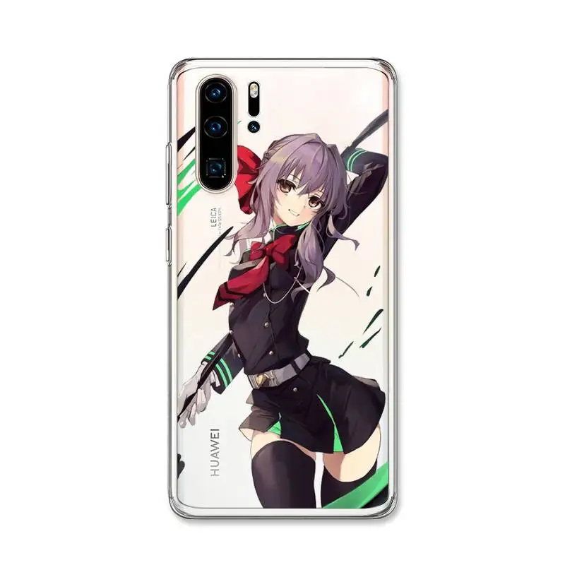 Чехол для телефона Hiiragi Shinoa с аниме серафом конца Huawei P30 P20 Pro P40 Mate 20 Lite P Smart Z Y5 Y6 Y7 2019