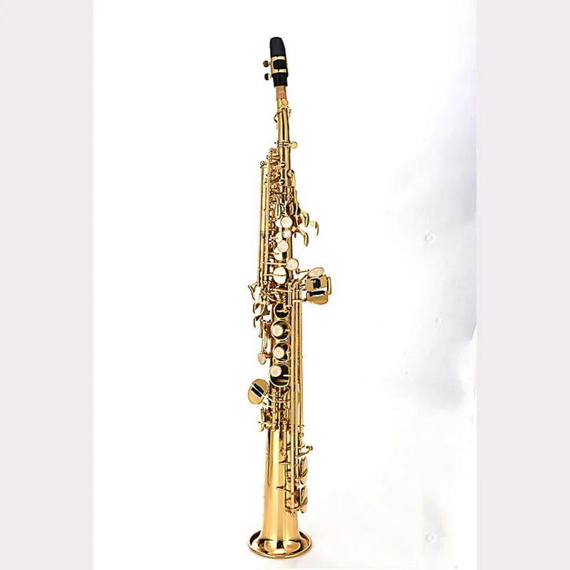

Musical instrument MSS-100 B flat high pitched saxophone with gold lacquer surface