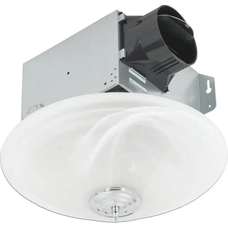 

100 CFM Decorative Bathroom Fan with LED Light and Frosted Globe Cover