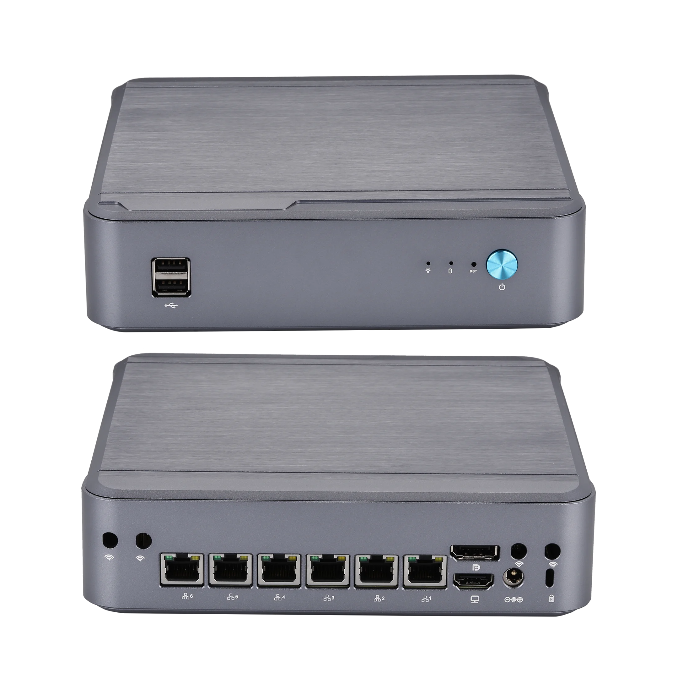 Промышленный мини-ПК QOTOM с Core I3 I5 I7,6 LAN I225 2,5 ГБ Pfsense, межсетевой маршрутизатор