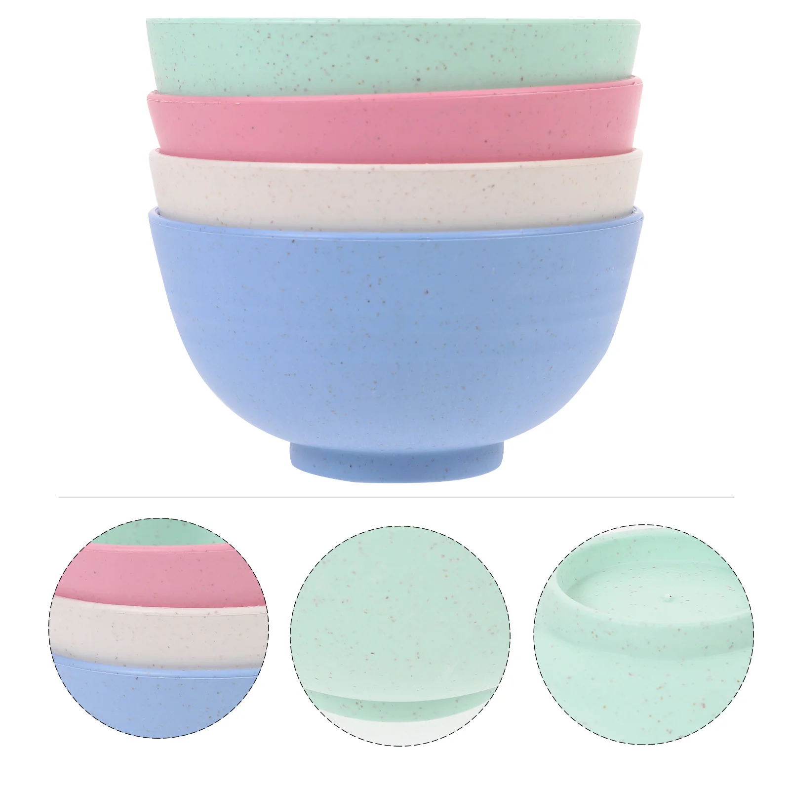 

4 Pcs Salad Bowl Ceramic Mixing Bowl Desert Bowl Salad Plates Kids Suit Set Pasta Bowl Large Serving Bowl