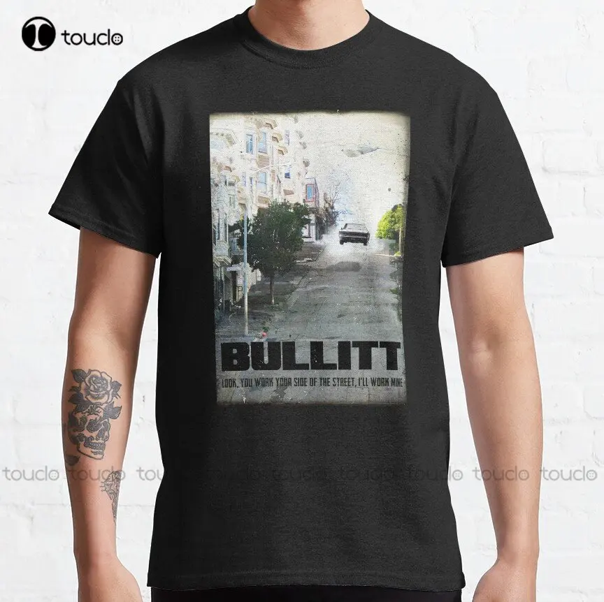 

Классическая футболка с изображением фильма Bullitt, индивидуальная футболка унисекс в стиле Aldult для подростков с цифровым принтом, забавная уличная одежда с рисунком, мультяшная футболка, индивидуальный подарок