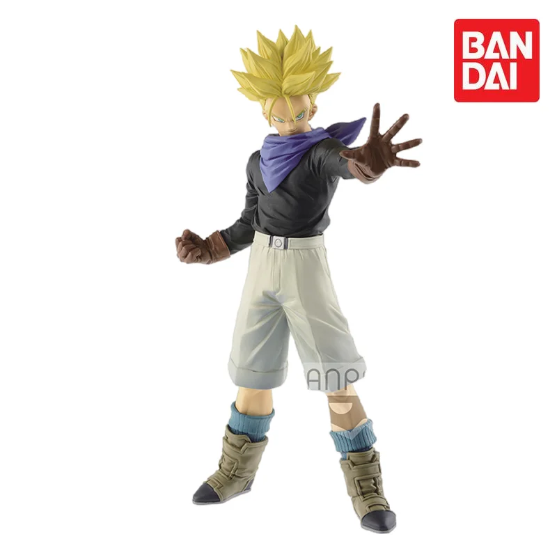 

Bandai Original Anime Figur Dragon Ball GT Ultimate Soldiers Trunks Plastic Model Figurin Doll State of Battle Scale Dolls