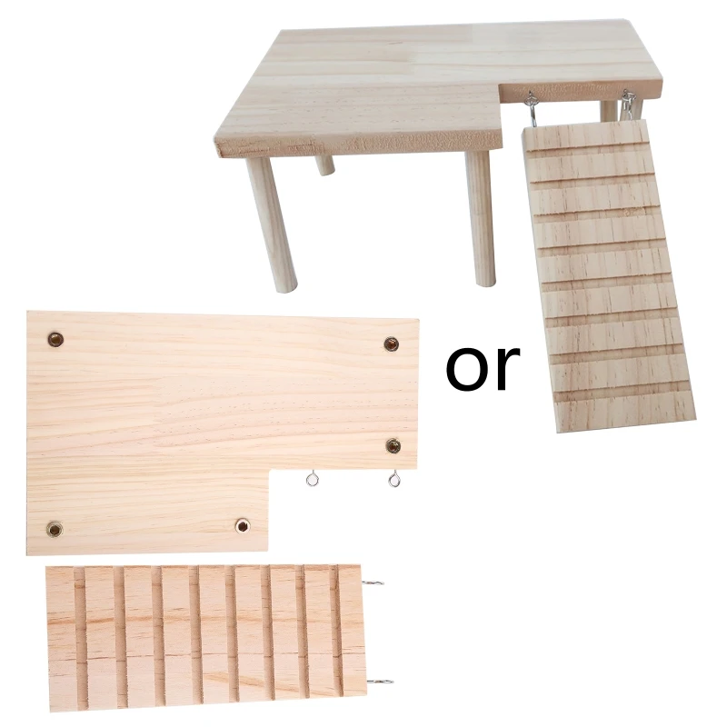 

Деревянная подставка для хомяка, лестница для скалолазания, с ногами, из натурального дерева, для маленьких животных