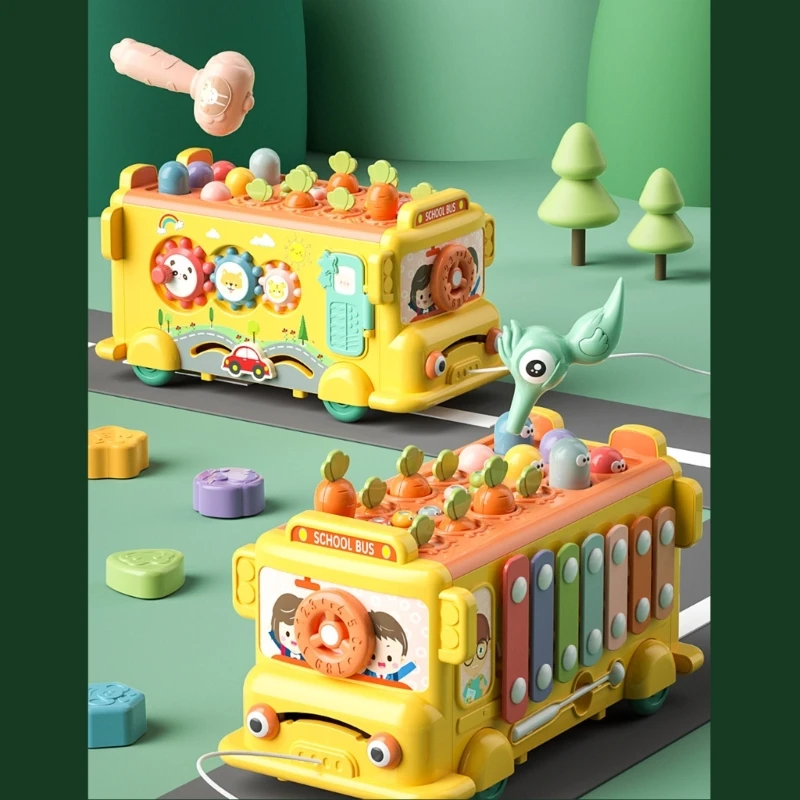

77HD Shape Matching Puzzle Board Toy Baby Sensory Enlightenment Hammering Toy Gift