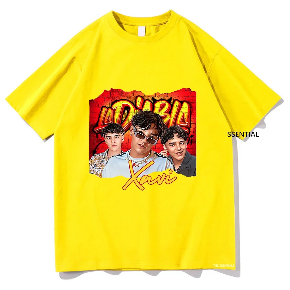 Повседневная футбольная футболка в стиле Natanael Cano Xavi La Diabla для мужчин и женщин |