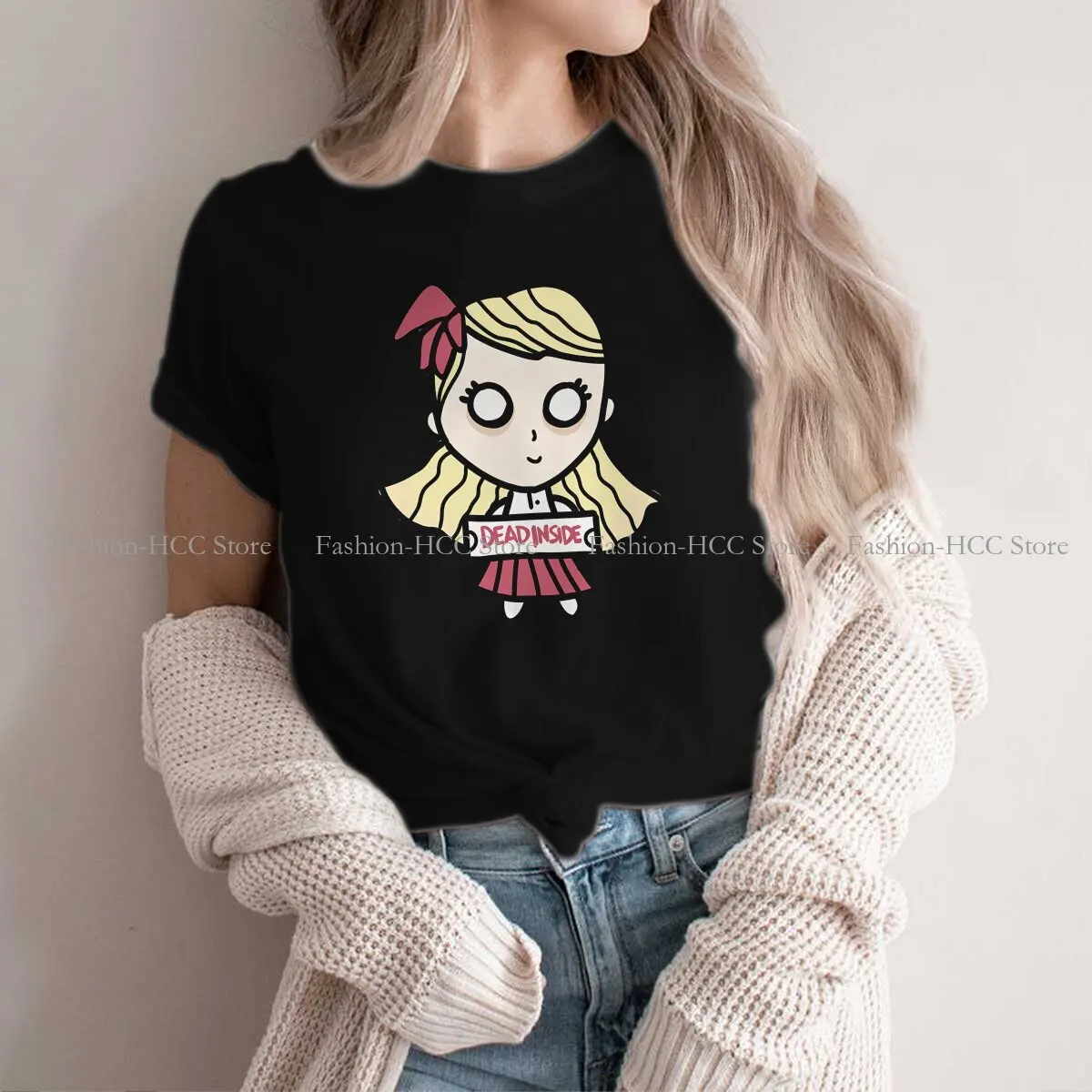 

Girl Wendy Fashion Polyester TShirts Dont Starve Momen Style Tops T Shirt O Neck