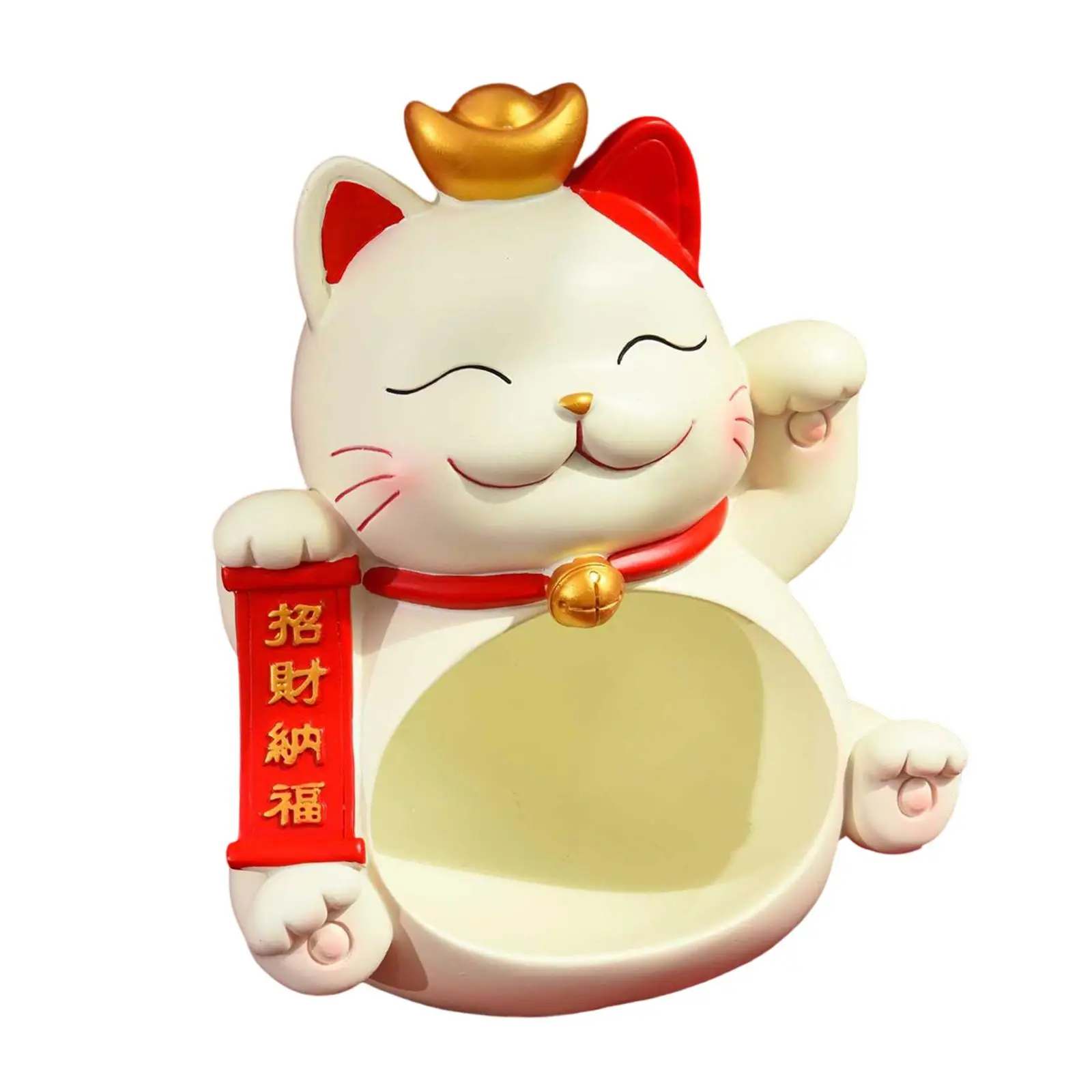 

Cat Sculpture Storage Tray Statue Ornament for Entrance Bedroom Decoration