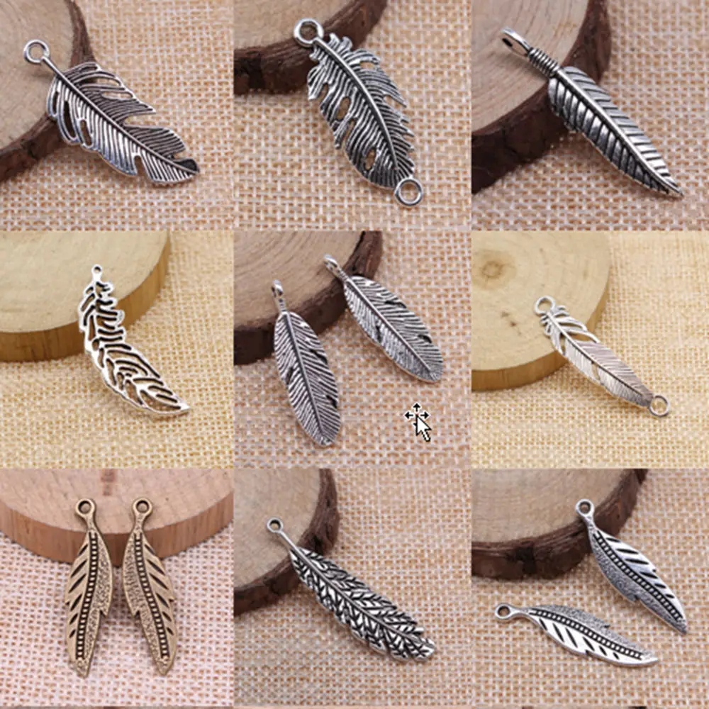 

Подвески в виде перьев, подвески для подарка оптом