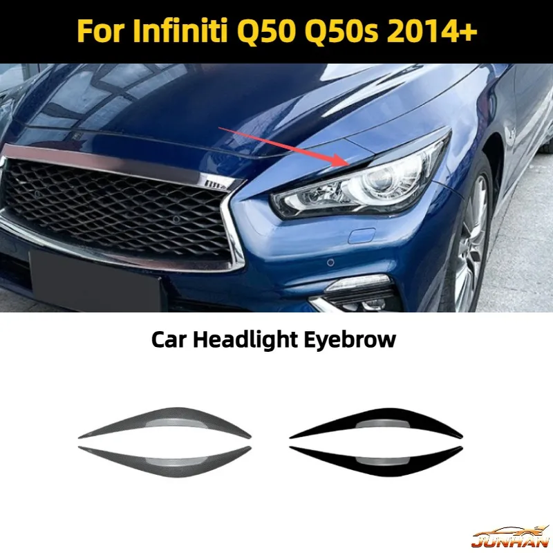 Фото Накладки на фары (реснички) для Infiniti Q50 Q50s 2014+ Декоративные накладки на фары, внешний тюнинг, обвесы №1