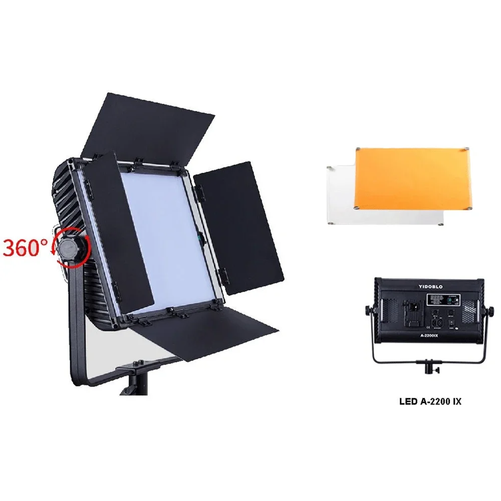 

LED Panel Light Yidoblo A-2200IX Photo Lighting Photographic 5500K For Youtube Studio Video Camera Light With Tripod Black