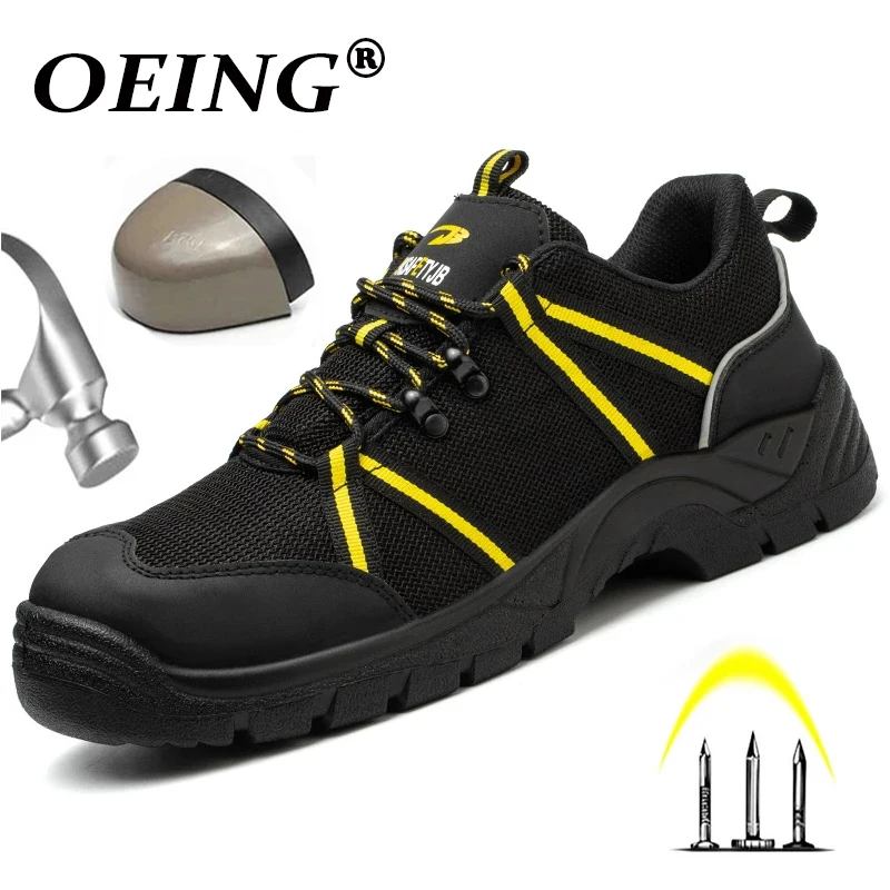 

2022 NEW Male Indestructible Shoes Anti-static Industrial Shoes Steel Toe Work Safety Shoes Men Puncture-Proof Work Boots 46 47