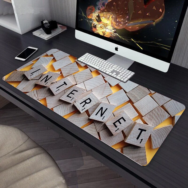 

Нескользящий водонепроницаемый коврик для мыши с надписью, с защитой от царапин