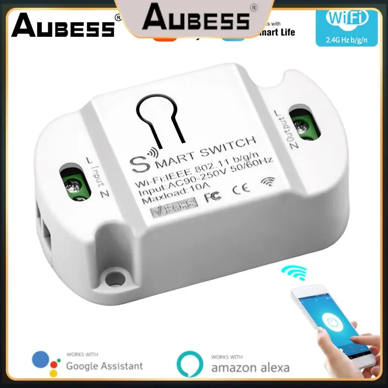 

Smart Life Wireless Switches Timer Mini Breaker Module Wifi 10a Tuya Work With Alexa Google Home Smart Home Smart Switch